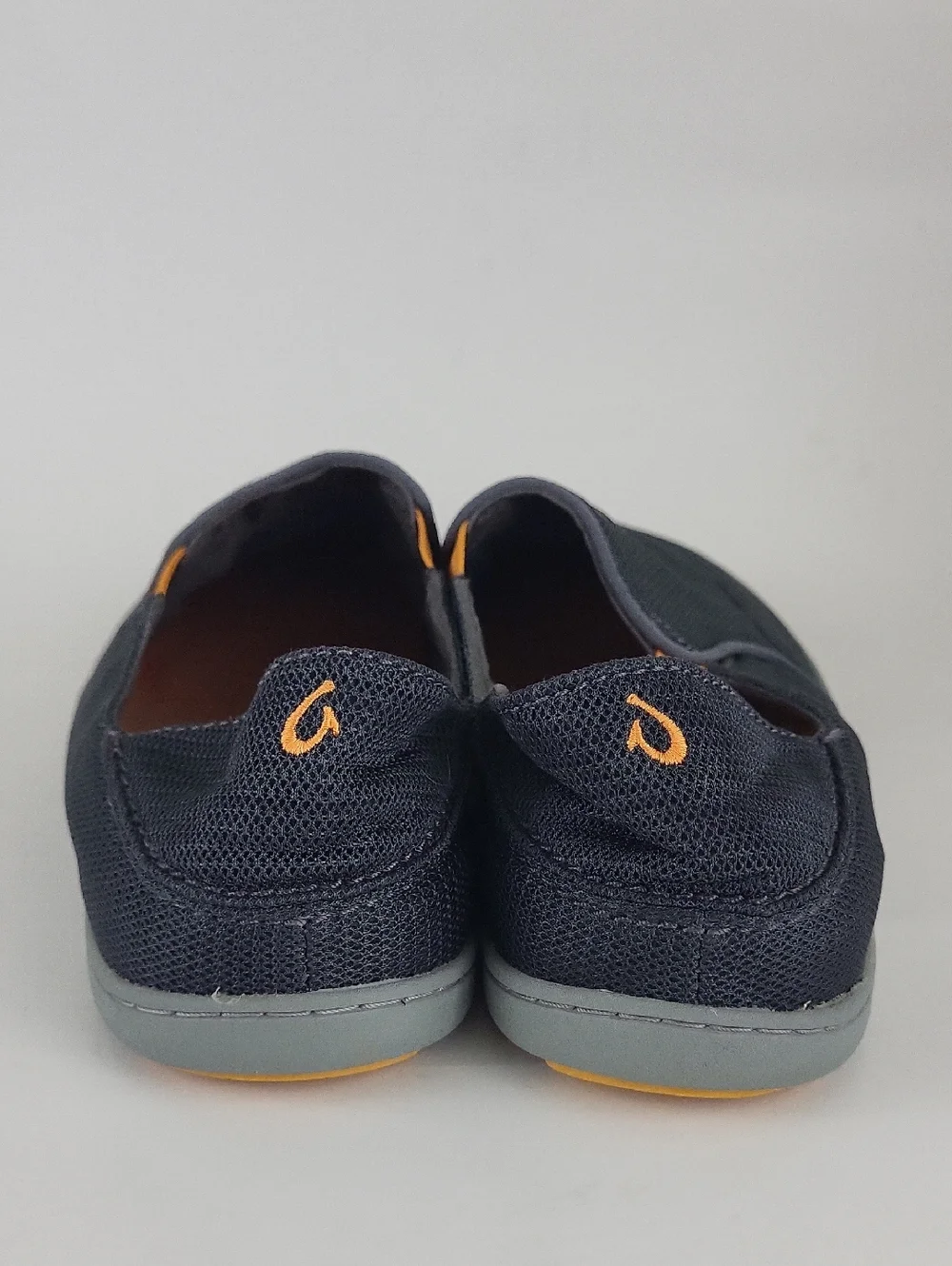 Olukai Nohea Mesh Shoes Men's 10.5 Gray Slip On Moc Boat Loafers Sneakers